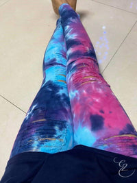 Shirley Stone - Tie Dye Distressed Skinny Jeans