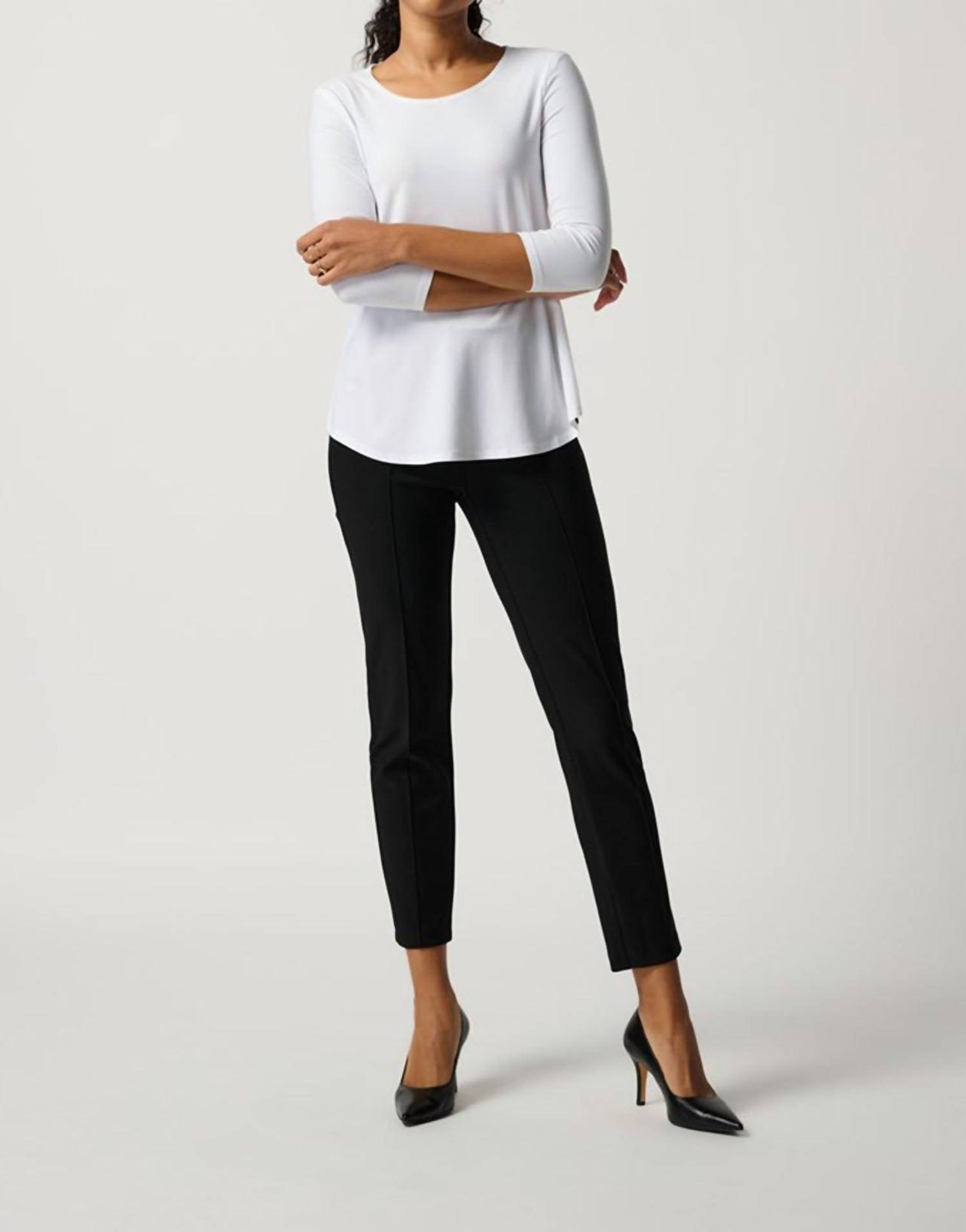 Joseph Ribkoff Women's Classic Structured Slim Pants in black - women's pants - view 4