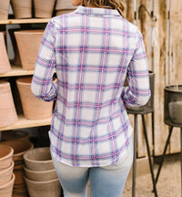 Happy Plaid Button-Down Shirt