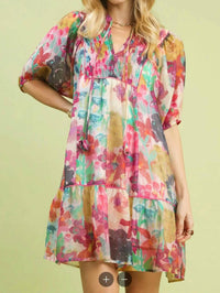 Umgee - Wildflower Whimsy Floral Babydoll Dress
