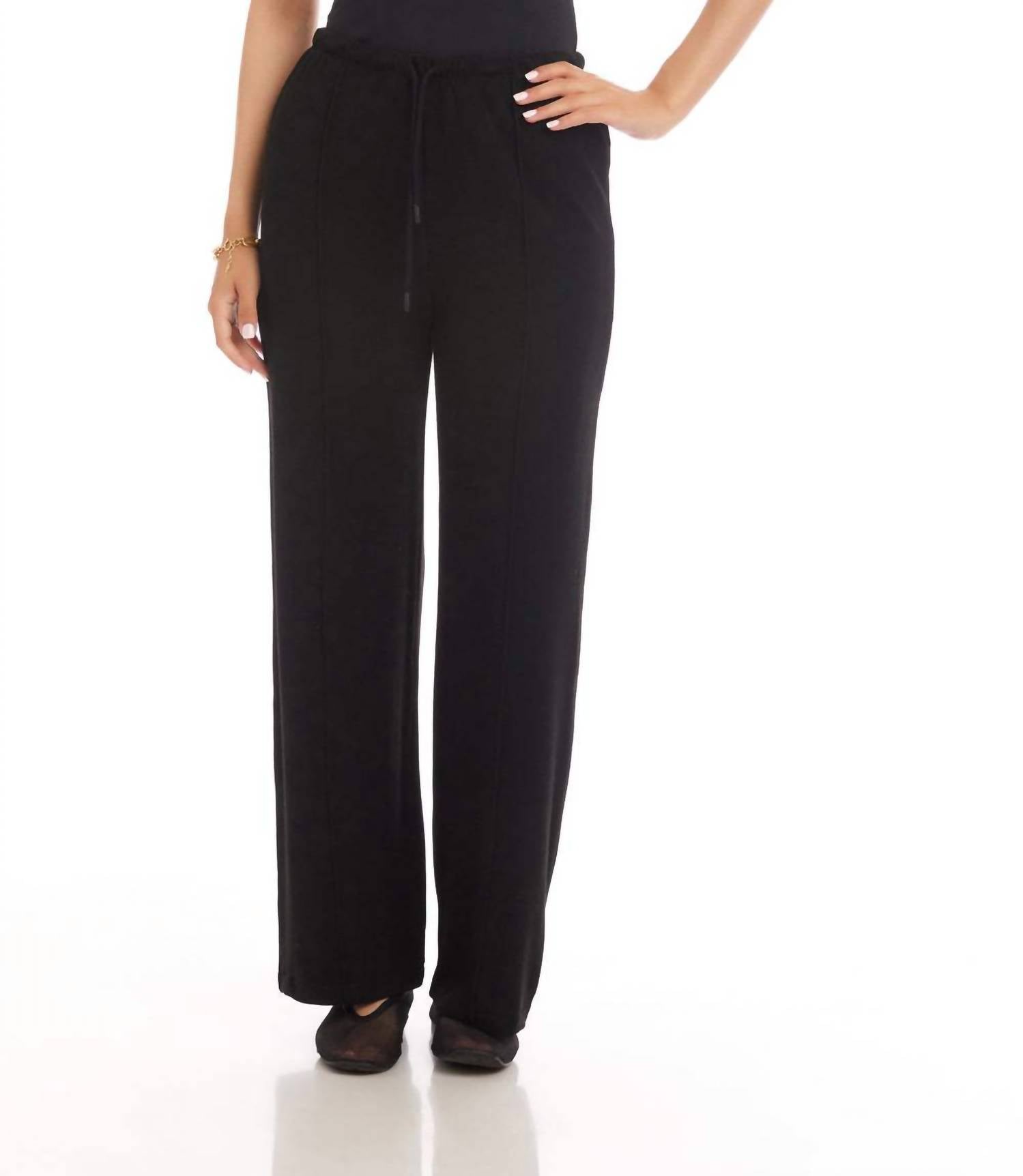 Karen Kane Women's Drawstring Pintuck Sweatpants in black - women's pants