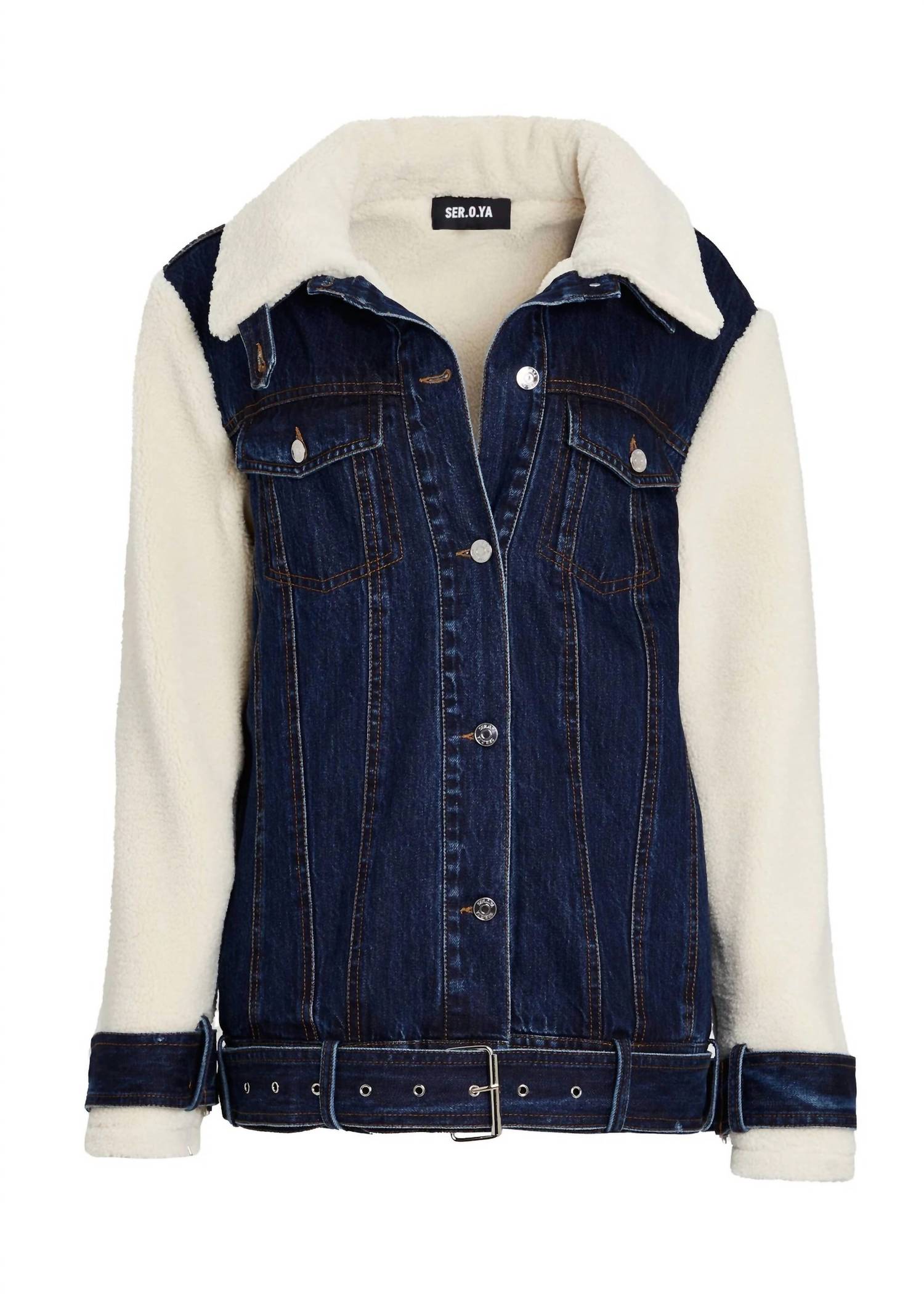 Ser.O.Ya - Mink Teddy Denim Jacket