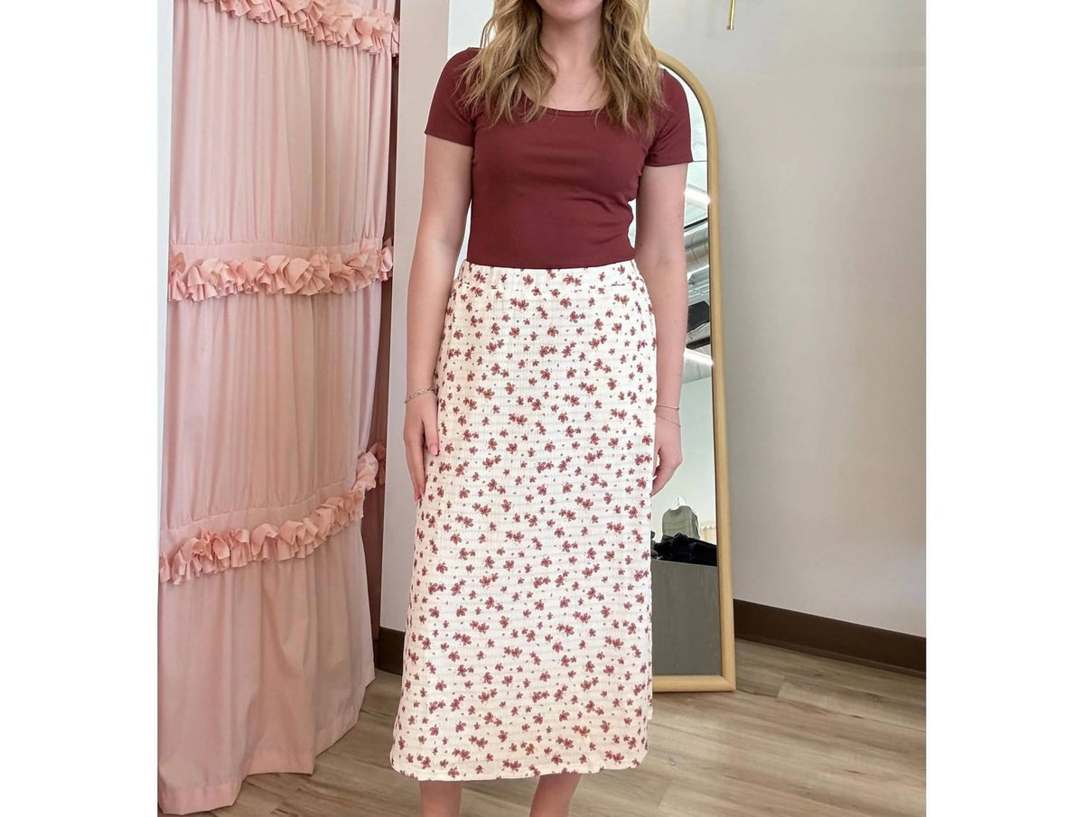 Mikarose - Meadow Textured Midi Skirt