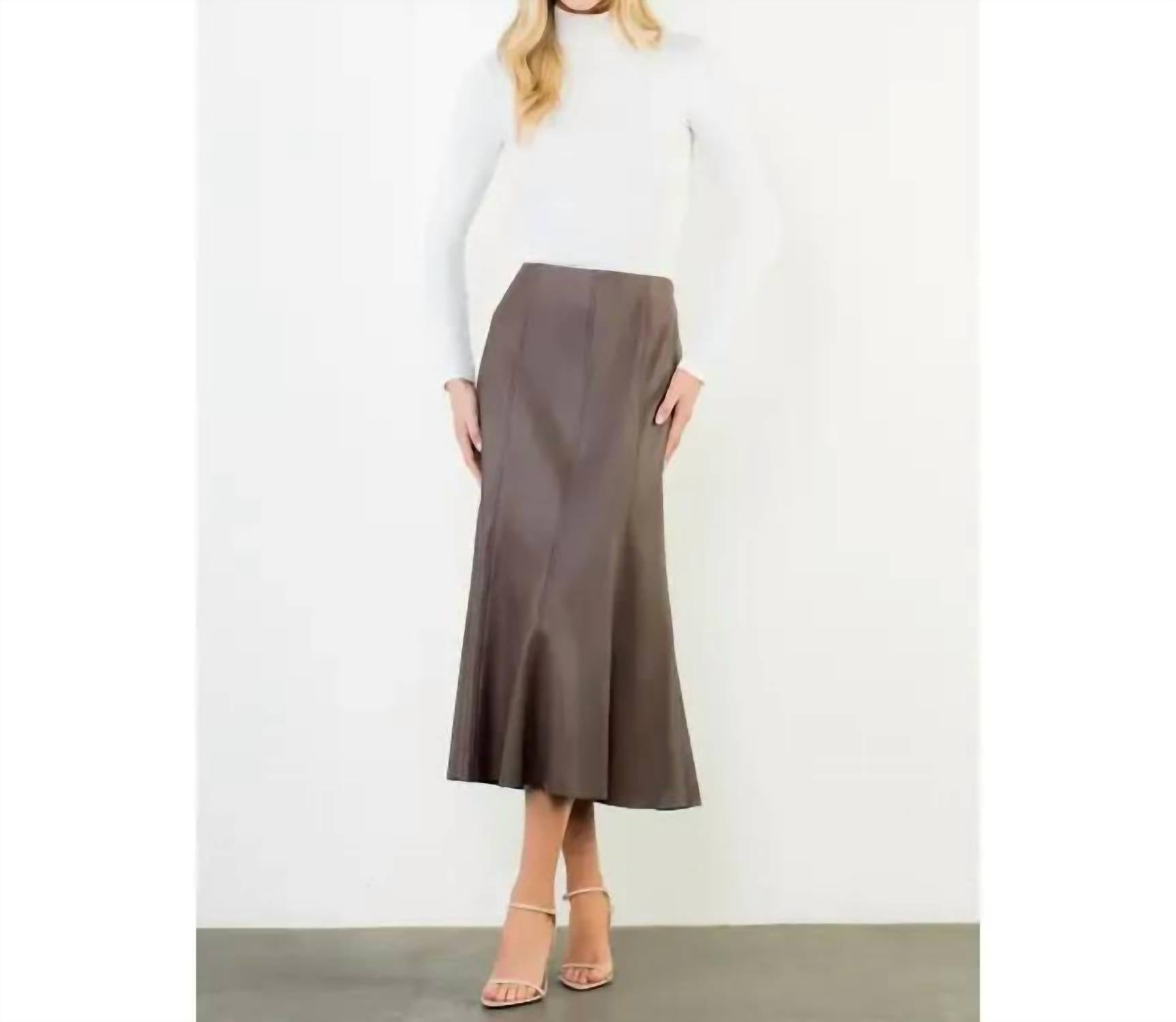 Thml - Vegan Leather Midi Skirt