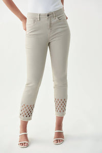 Joseph Ribkoff - Larisa Lattice Sparkle Crop Jean