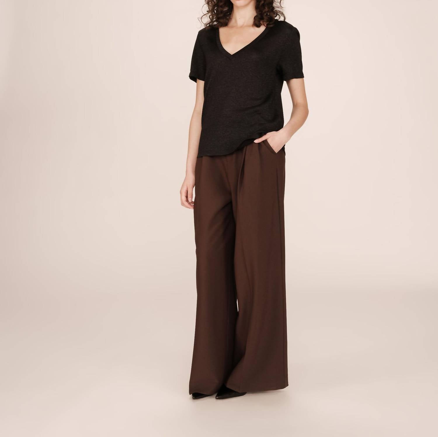 Grace & Mila - Stardust Lurex V-neck T-shirt