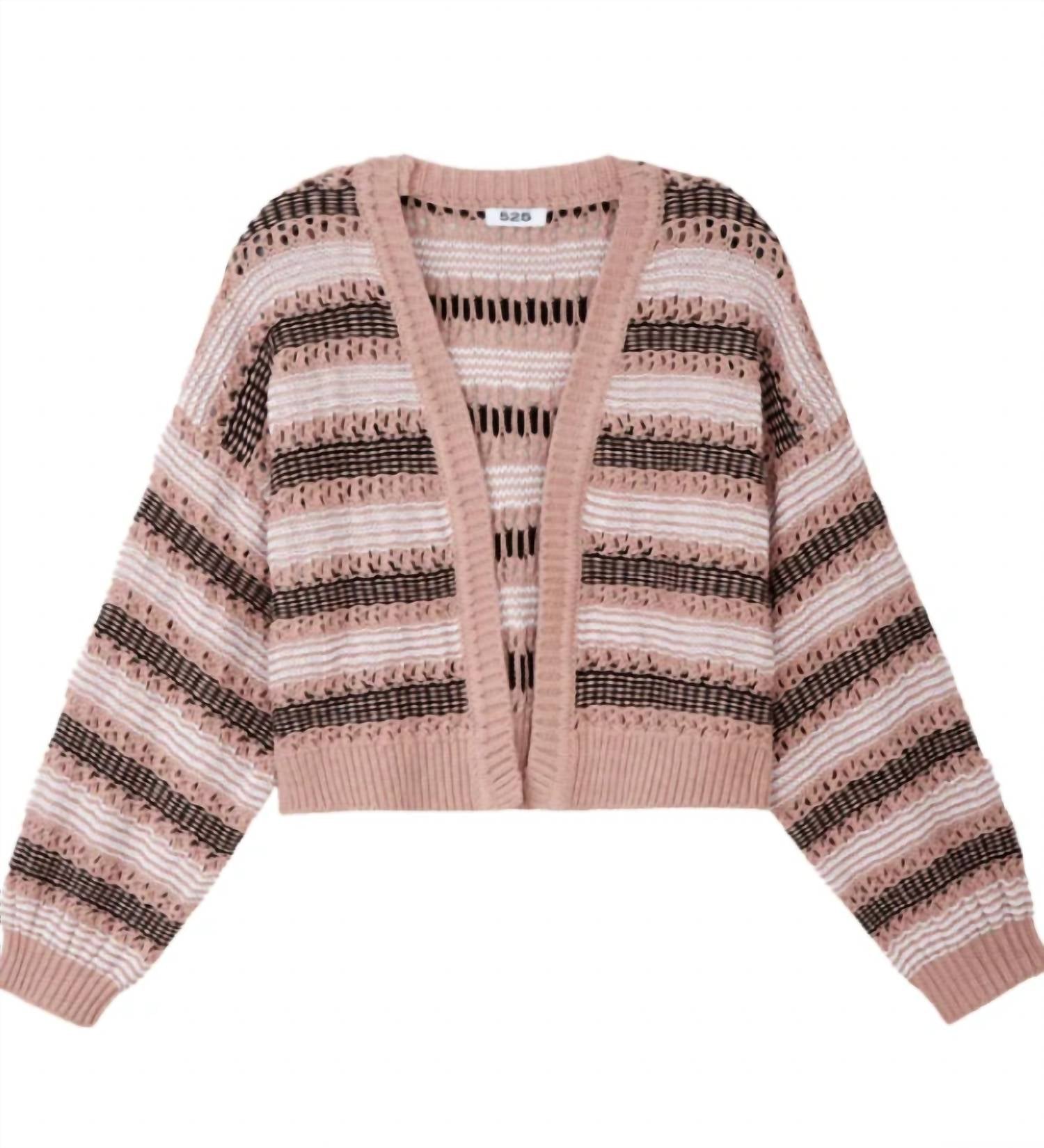 525 America - Zoe Open Stitch Cardigan