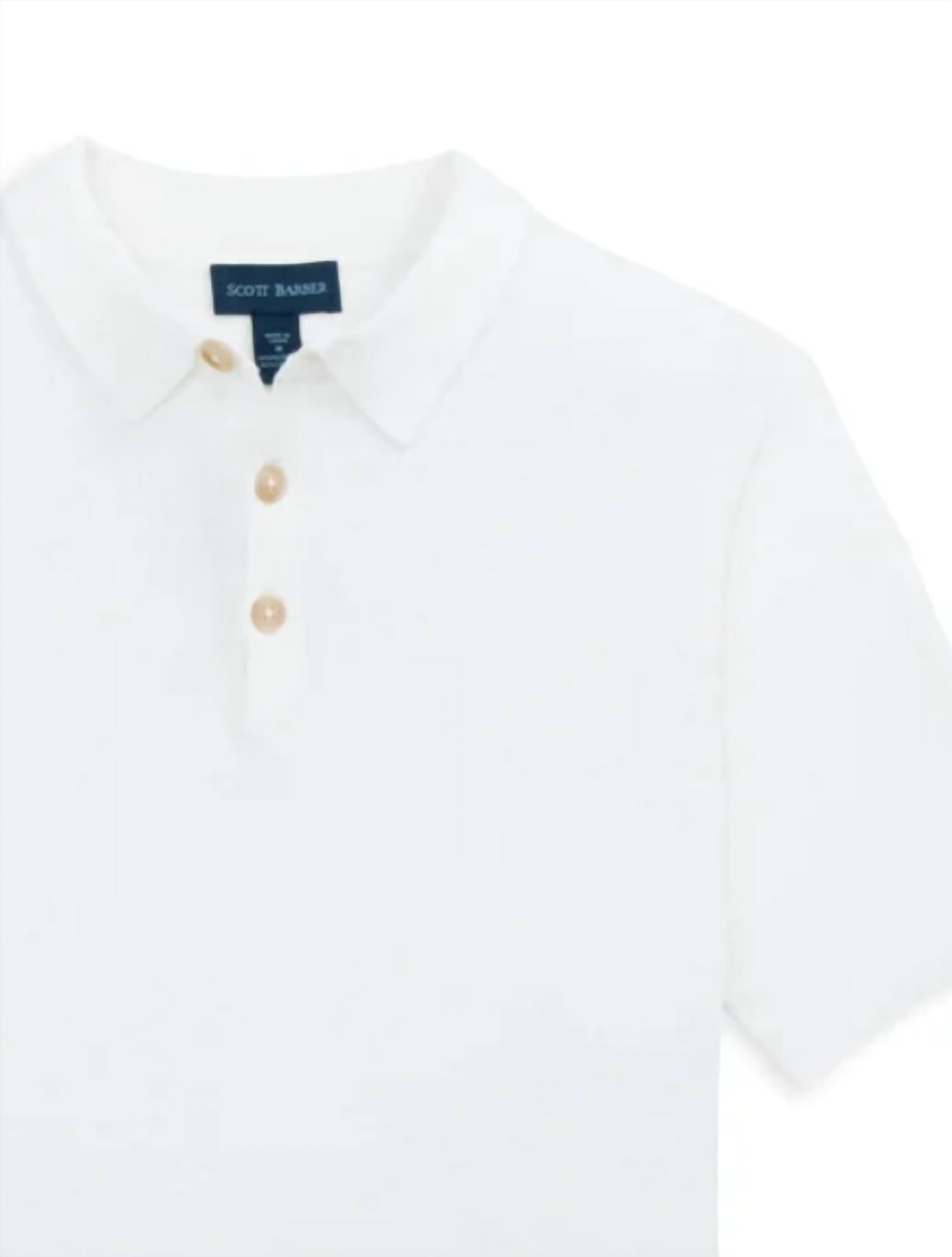 Scott Barber - Men's Boucle Solid Polo Shirt