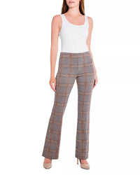Nic + Zoe Sketched Plaid Bootcut Pants in nuetral multi - women's pants - view 4