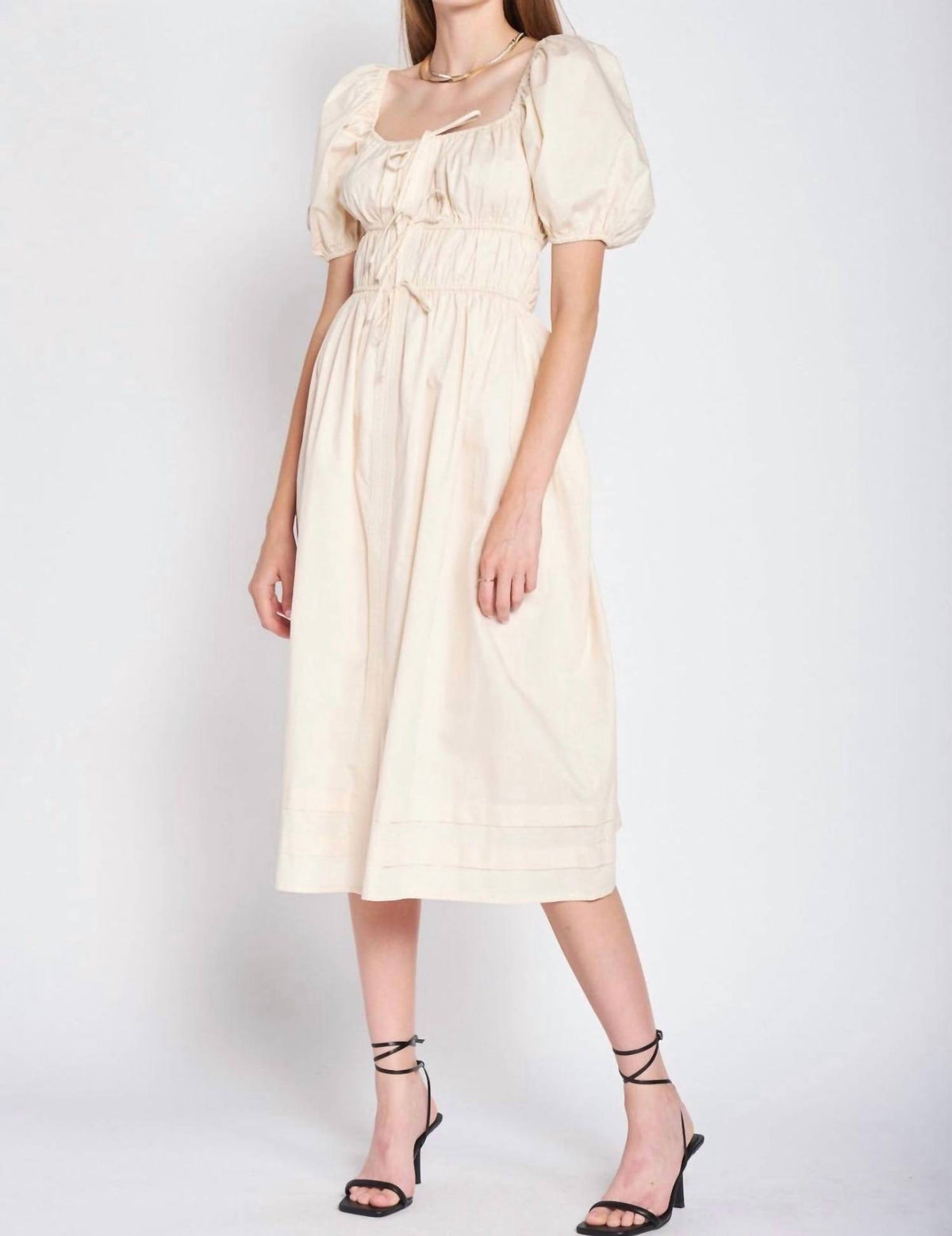 En Saison - Sveta Puff Sleeve Dress