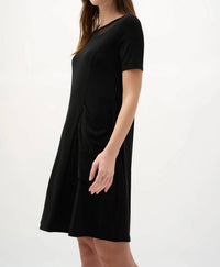 Joseph Ribkoff - Mesh Insert Short Sleeves A-line Dress