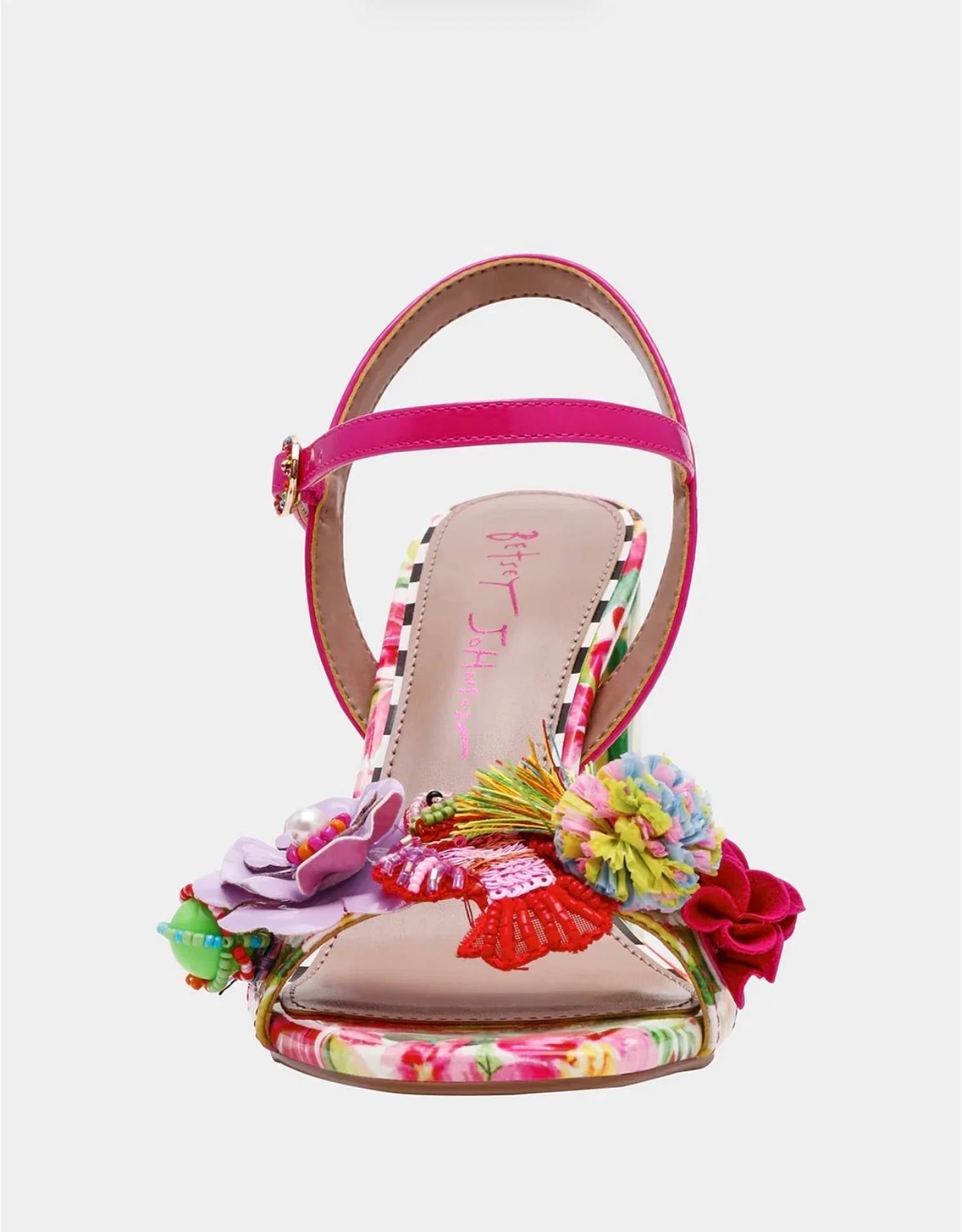 Betsey Johnson - Women's Masen Floral Block Heel Dress Sandal