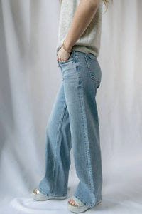 Flying Monkey - Nyc Stone Embellished Wide Leg Pants