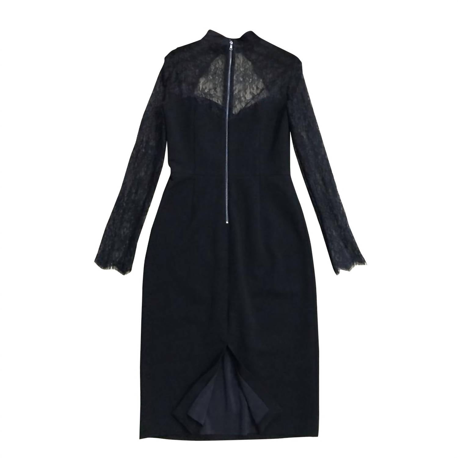 alice + olivia Helga Lace Cutout Dress in black - women's dress - view 5