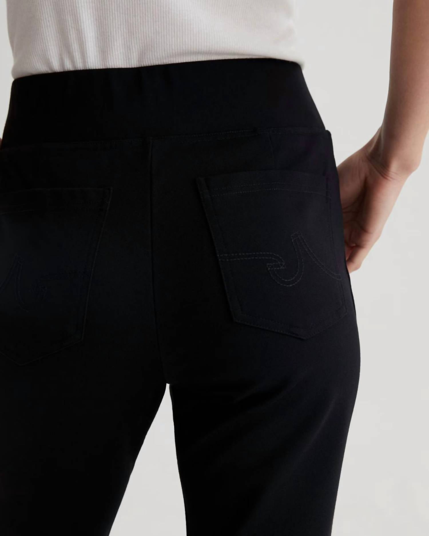 AG Jeans Salma 360 Pull On Flare Pant in black - women's pants - view 6