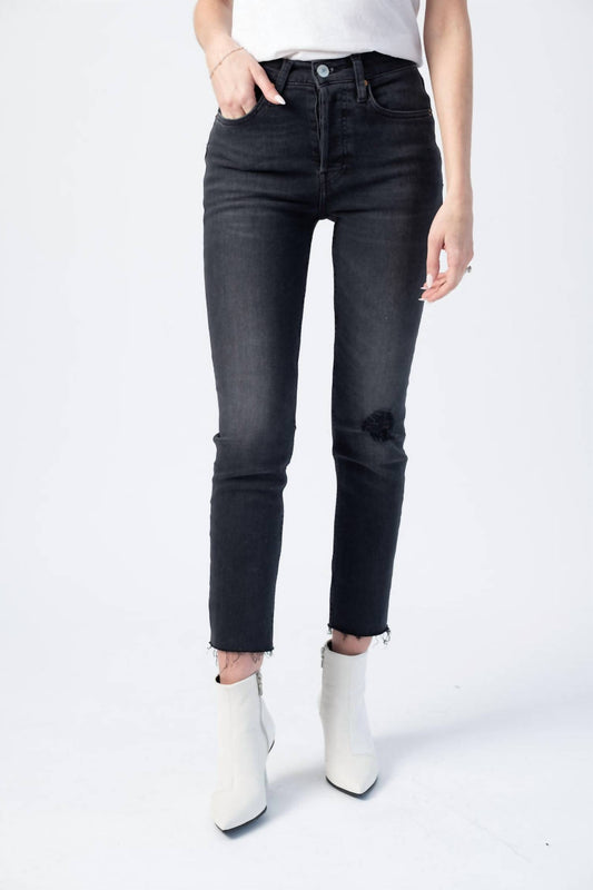 Re/Done - Power Stretch High Rise Ankle Crop Jeans
