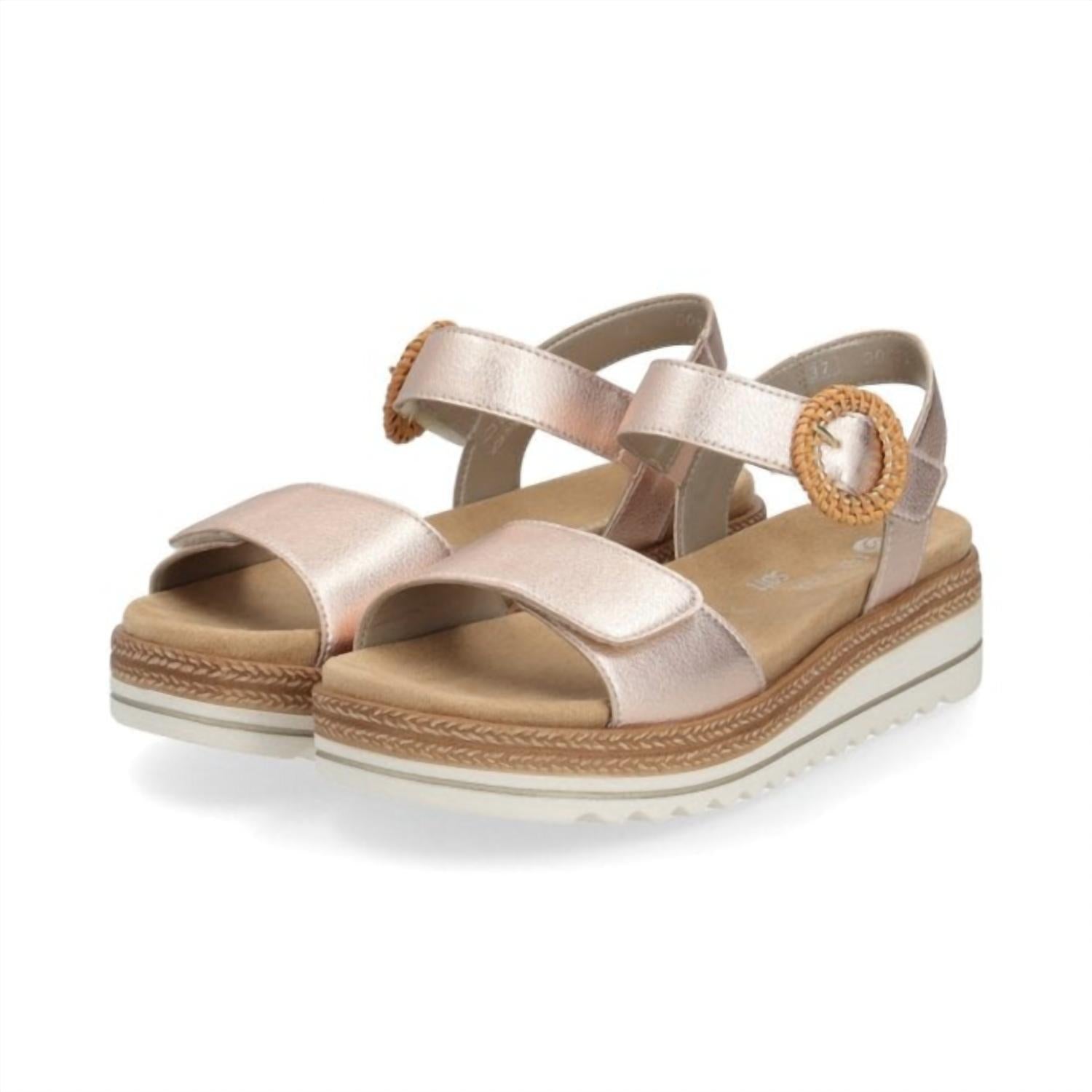 Remonte Women's Jocelyn 60 Platform Sandal in weiss rose gold - women's sandal - alternate view