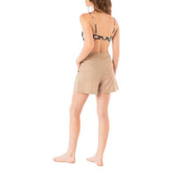 Kiby's Devon High Waist Shorts in beige - women's shorts - detail view