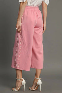 Umgee - Olivia Pearl Side Seam Detail Knit Jacquard Pants