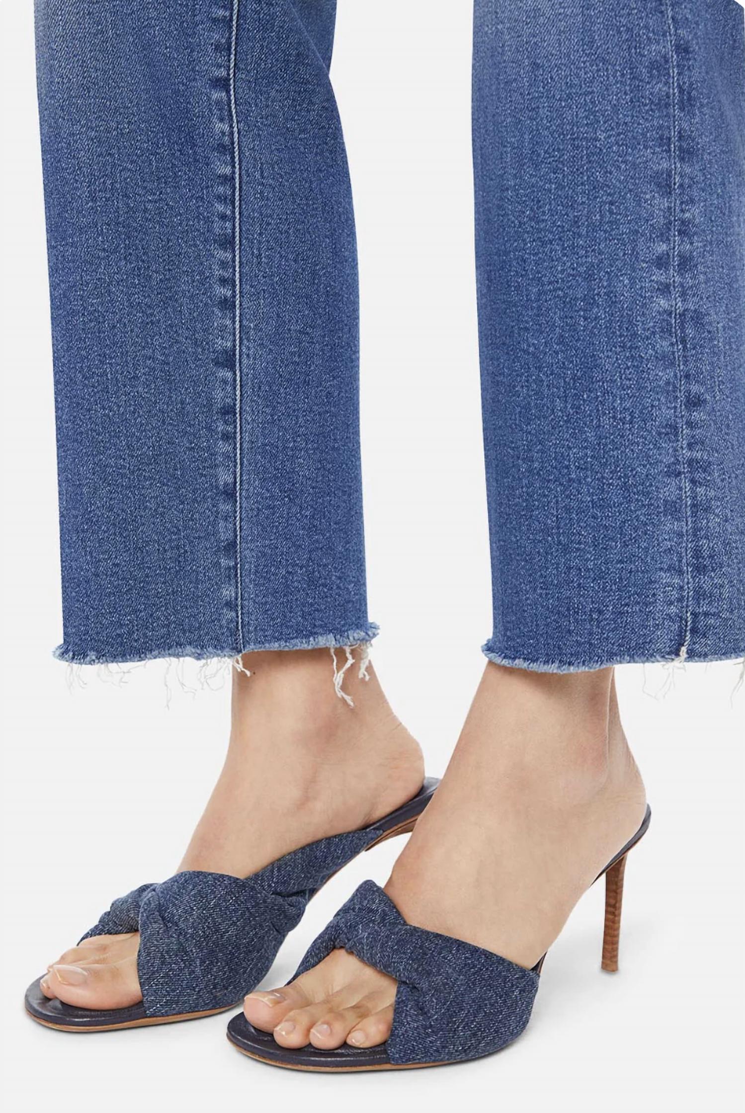 Mother - Mid Rise Rambler Zip Ankle Fray Jean