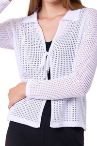 French Kyss - Crochet Tie Cardigan