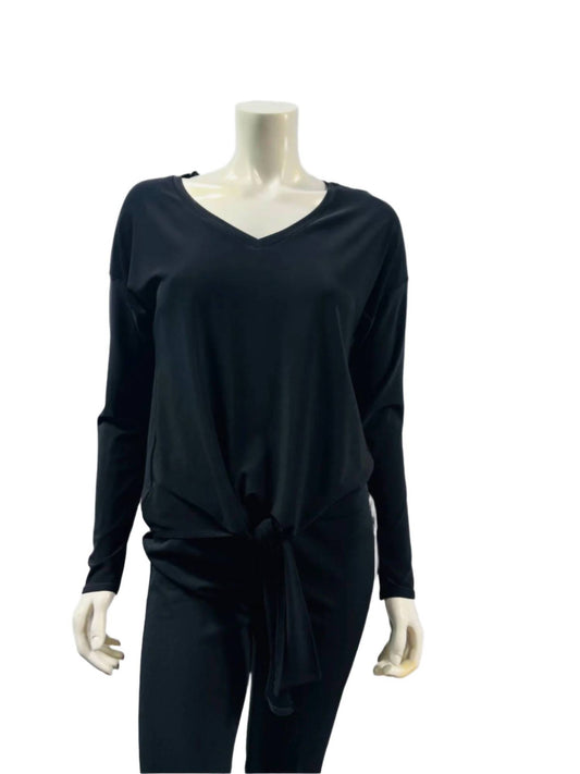 Frank Lyman - Women's Tie Front V-neck Long Sleeve Top