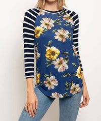 Collective Rack - Floral With Stripe Sleeves