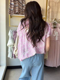 Umgee - Women's Floral Puff Sleeve Top