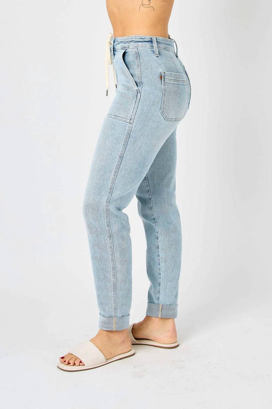 Judy Blue - High Waist Vintage Double Cuffed Jogger