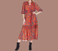 Joy Joy - Odessa Split-neck Maxi Dress