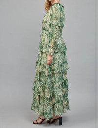 Fate - Lurex Tiered Midi Dress