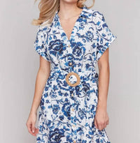 CHARLIE B Eyelet Maxi Dress in delphinium - women's dress - view 4