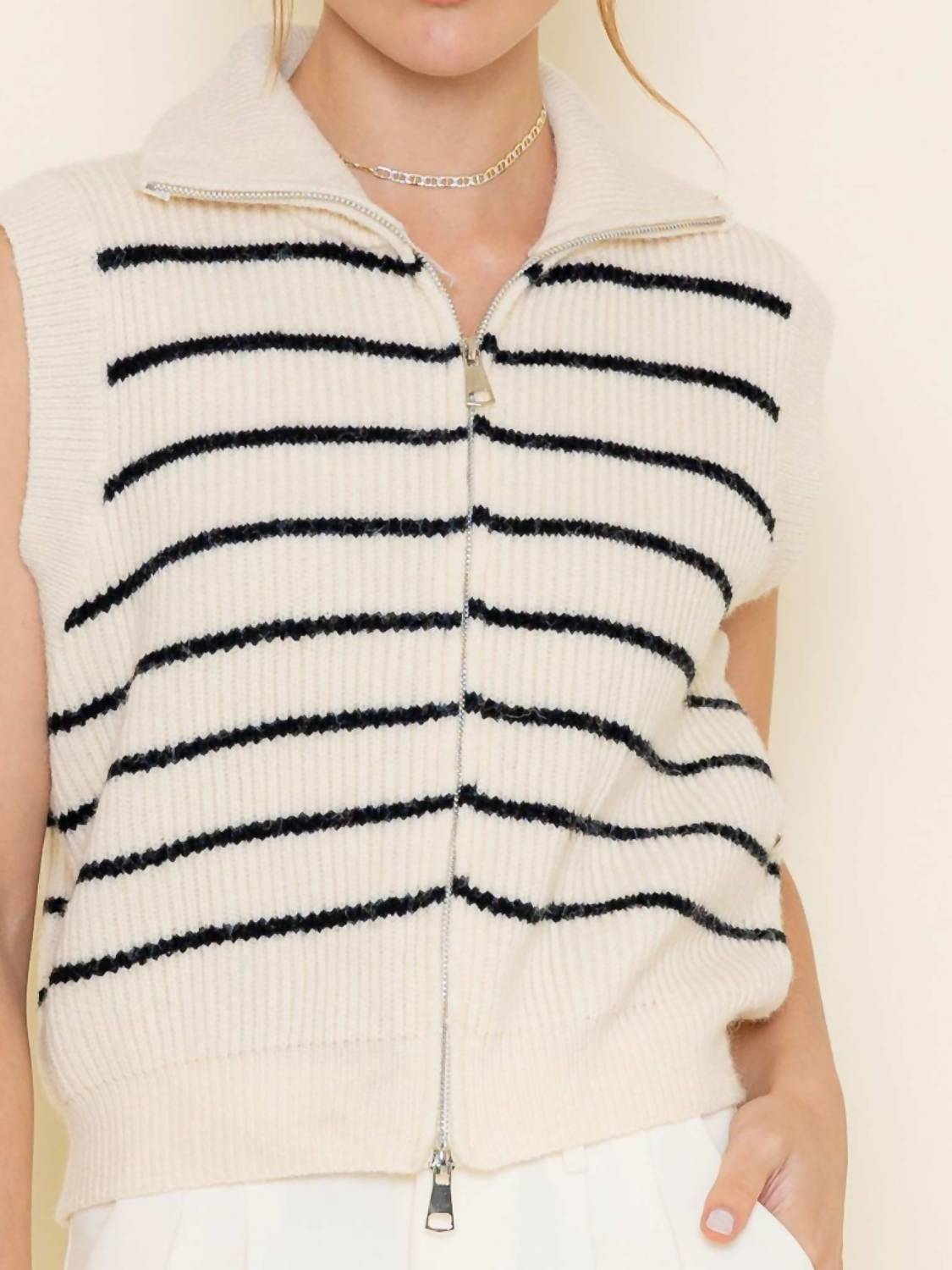 Fore Collection - Women's Striped Sweater Vest