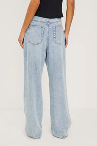 Rails Normandie Relaxed Drapey Fit Pant in sunkissed blue - women's jeans - detail view
