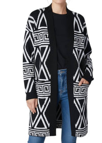 Keren Hart - Geometric Open Front Cardigan