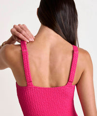 Vineyard Vines - Textured Southampton Square Neck One-piece