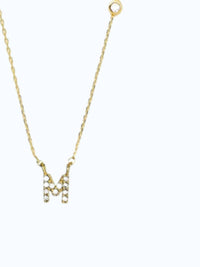 Tai Jewelry Women's Initial M Necklace in gold - women's jewelry - detail view
