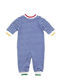 Florence Eiseman Kid's Dino Lights Knit Longall in royal white - kids' item - detail view
