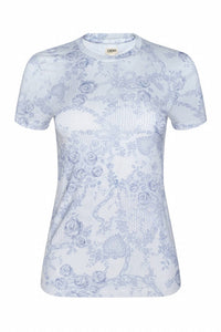 L'Agence - Women's Ressi Crewneck Lace Print Tee
