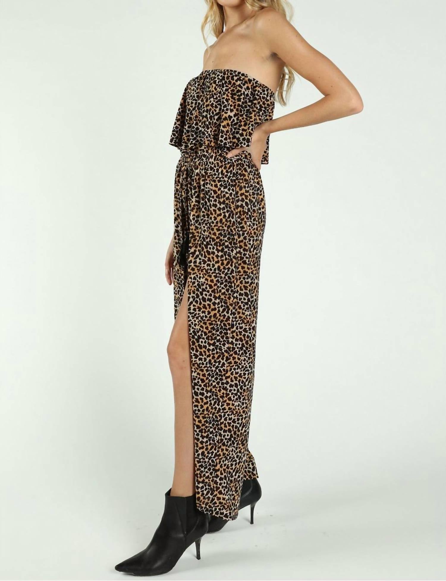 Honey Punch - Born to be Wild Leopard Jumpsuit