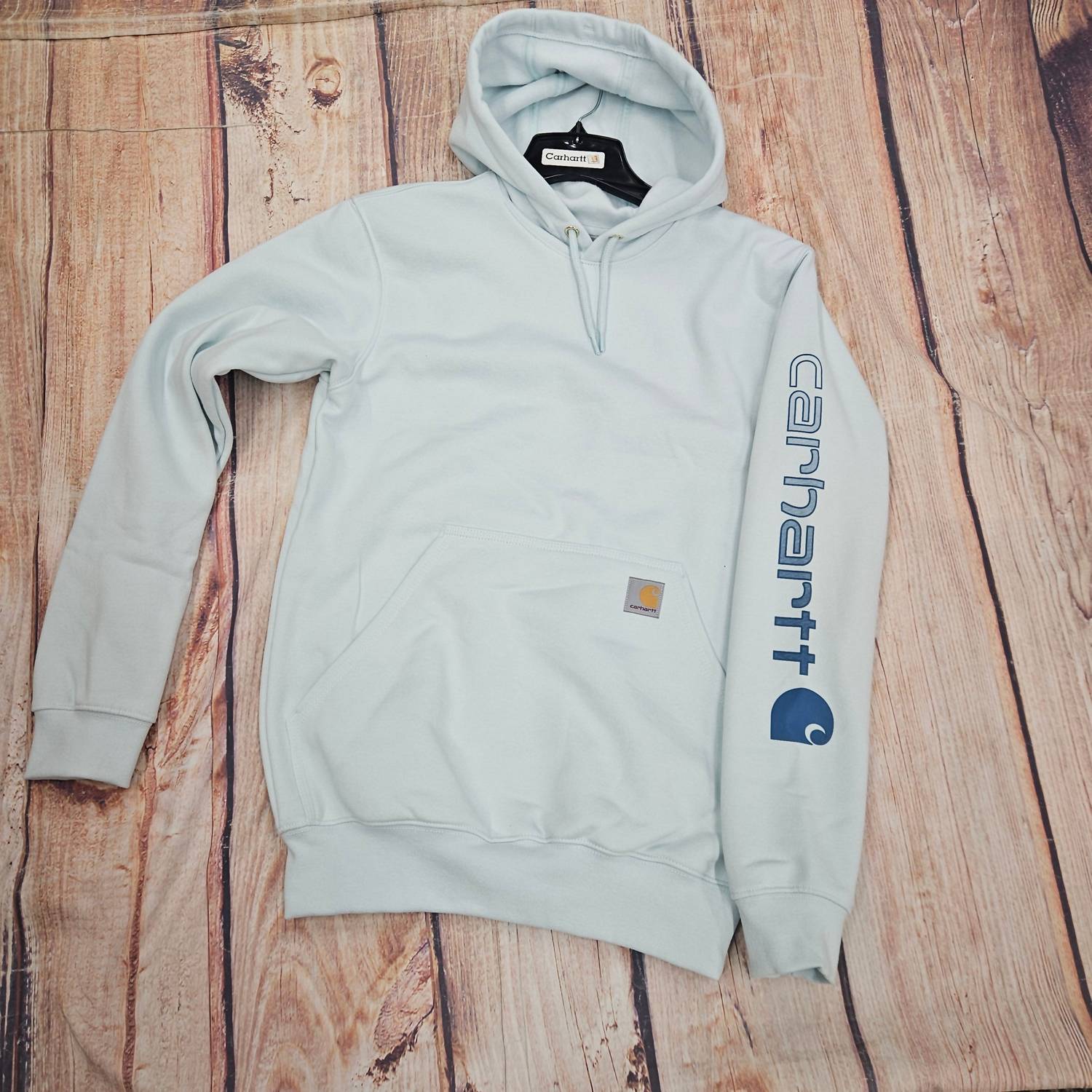 carhartt Men's Iconic Logo Sweatshirt in grey - women's top - detail view