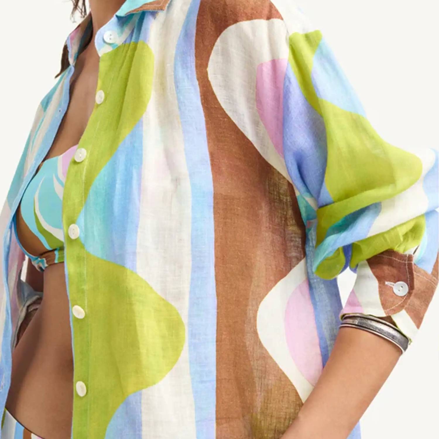 Vitamin A - Playa Linen Boyfriend Shirt