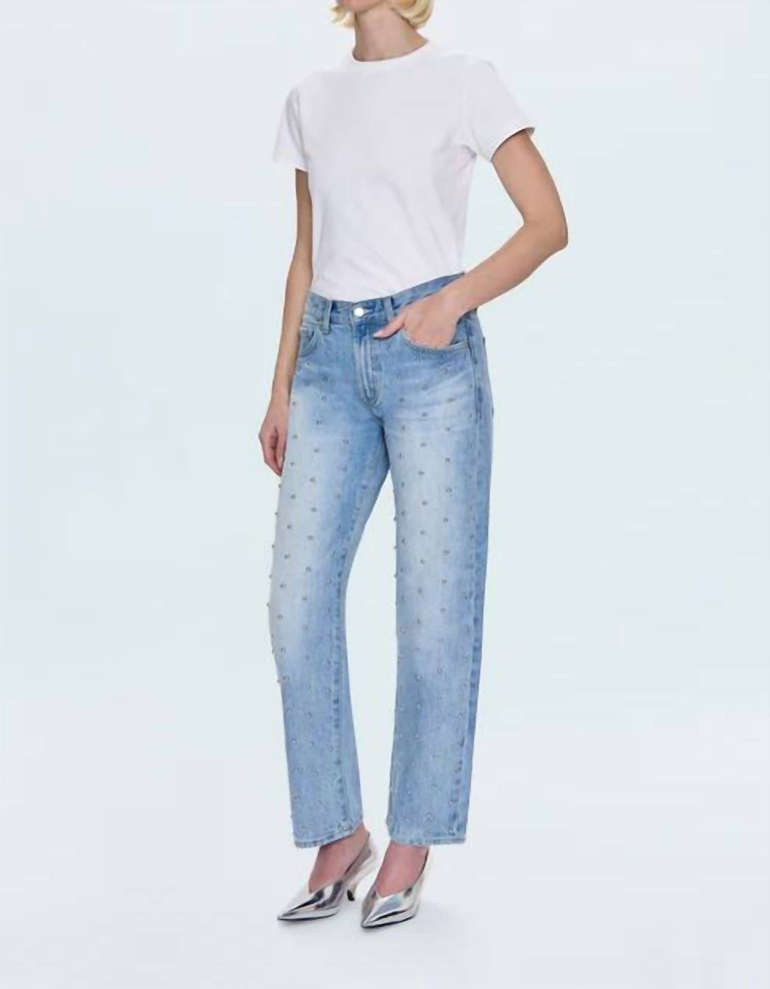 Pistola - Lexi Mid Rise Bowed Straight Jean