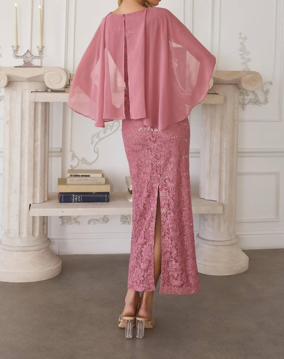 Amoris - Selene Lace Cape Dress