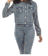 Azi - starburst denim jacket