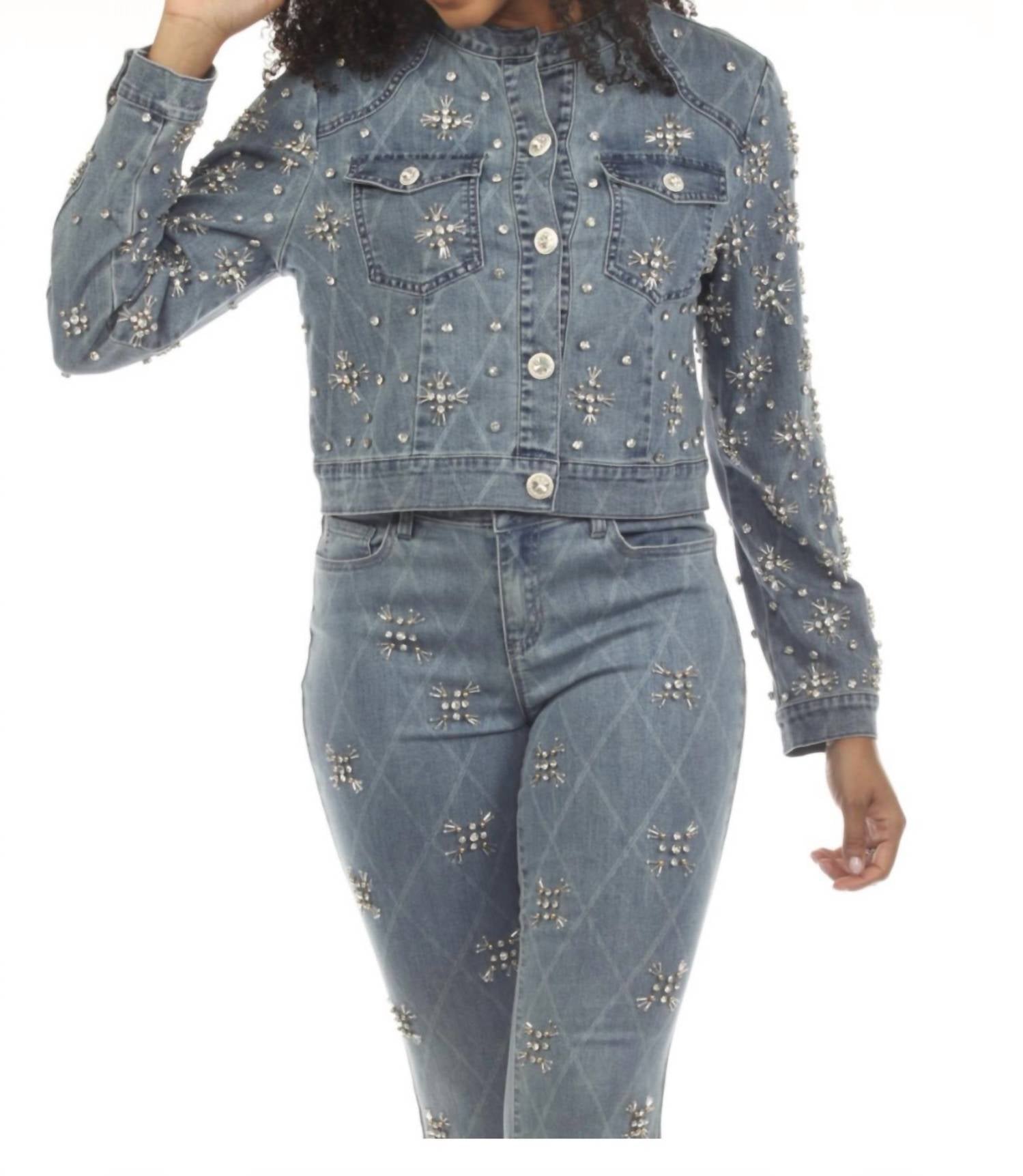 Azi - starburst denim jacket