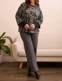 Tribal - Mock Long Sleeve Top - Plus