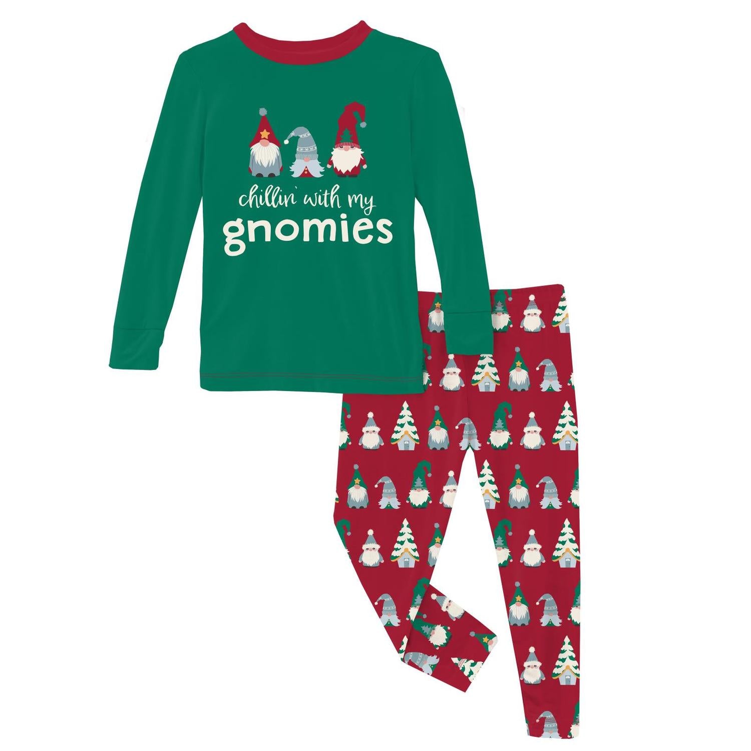 Kickee - Kids' Long Graphic Tee Sleeve Pajama Set