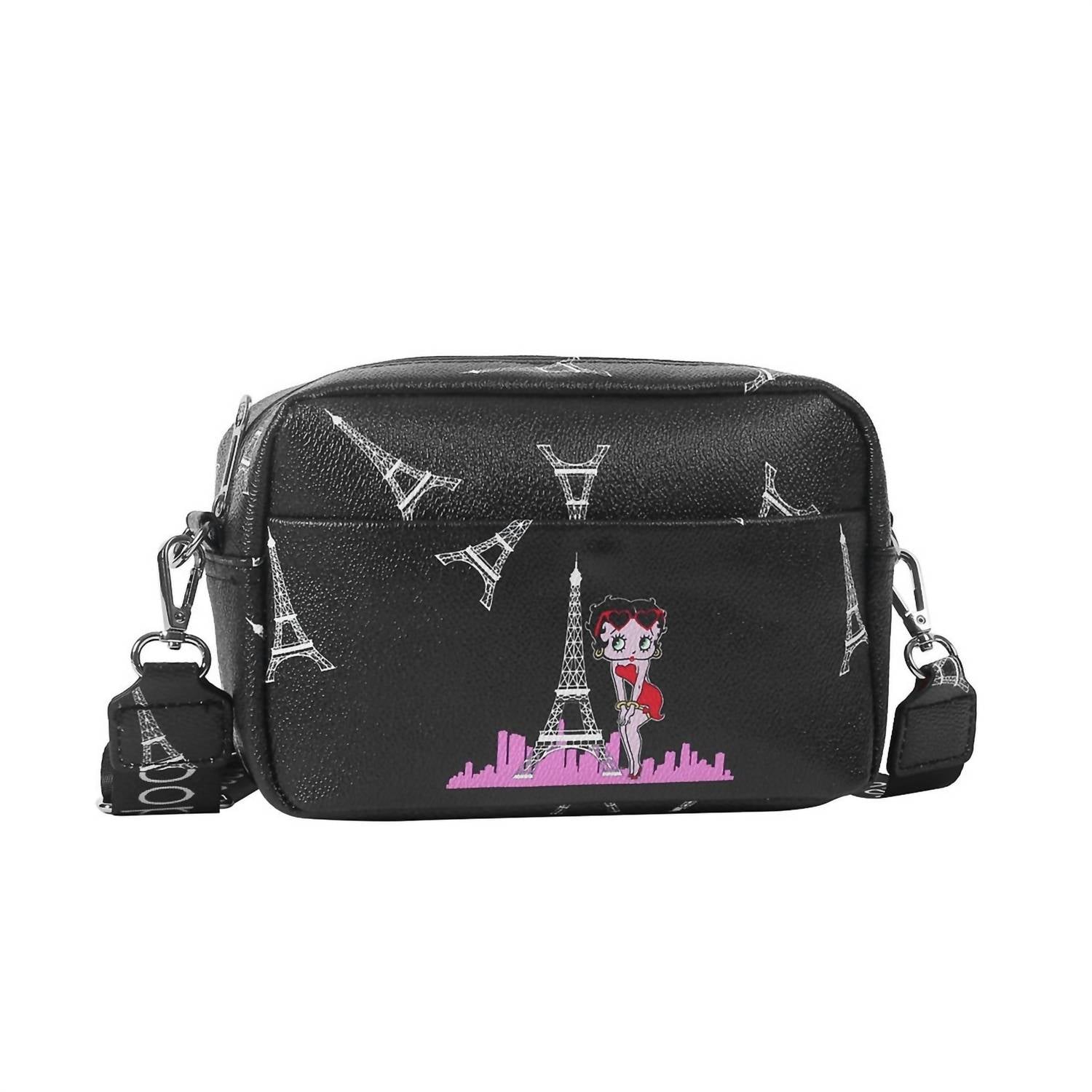 Betty Boop Graphic Print Cross Body Bag in black - women's bag