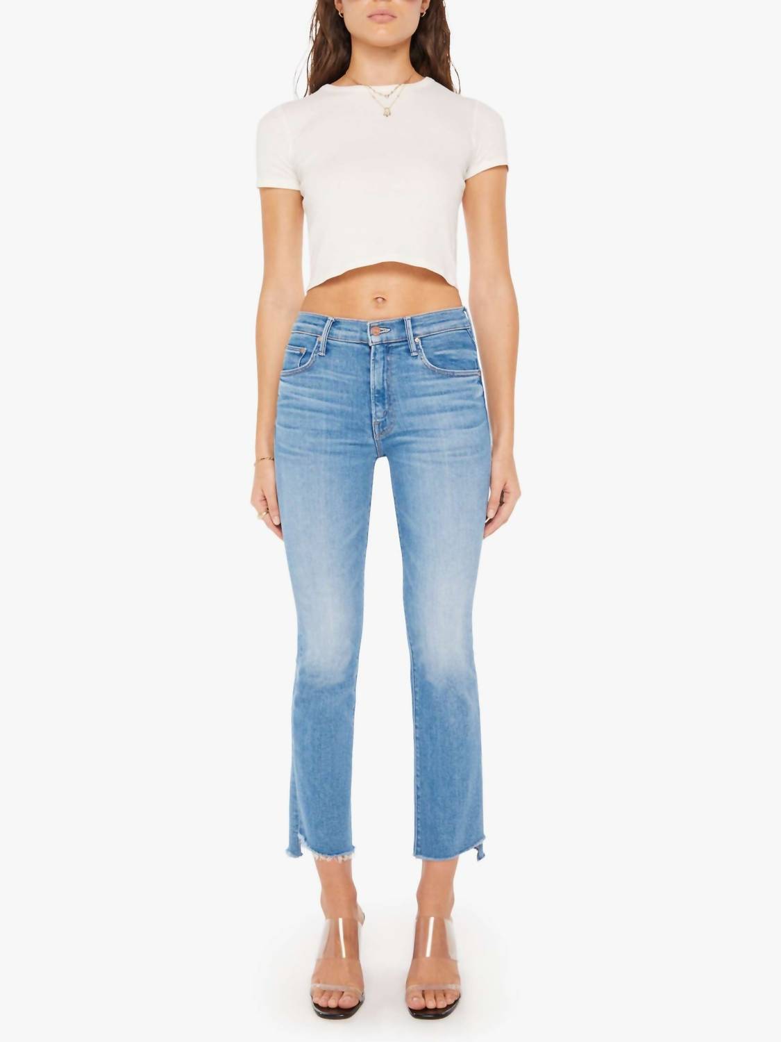 Mother - Insider Crop Step Fray Bootcut Jeans